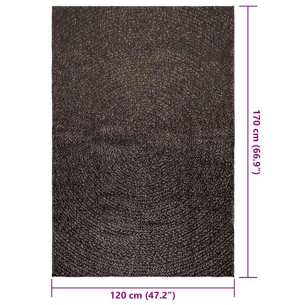 Vloerkleed ZIZUR binnen en buiten 120x170cm jute look antraciet is nu te koop bij PeponiXL, paradijselijk wonen!