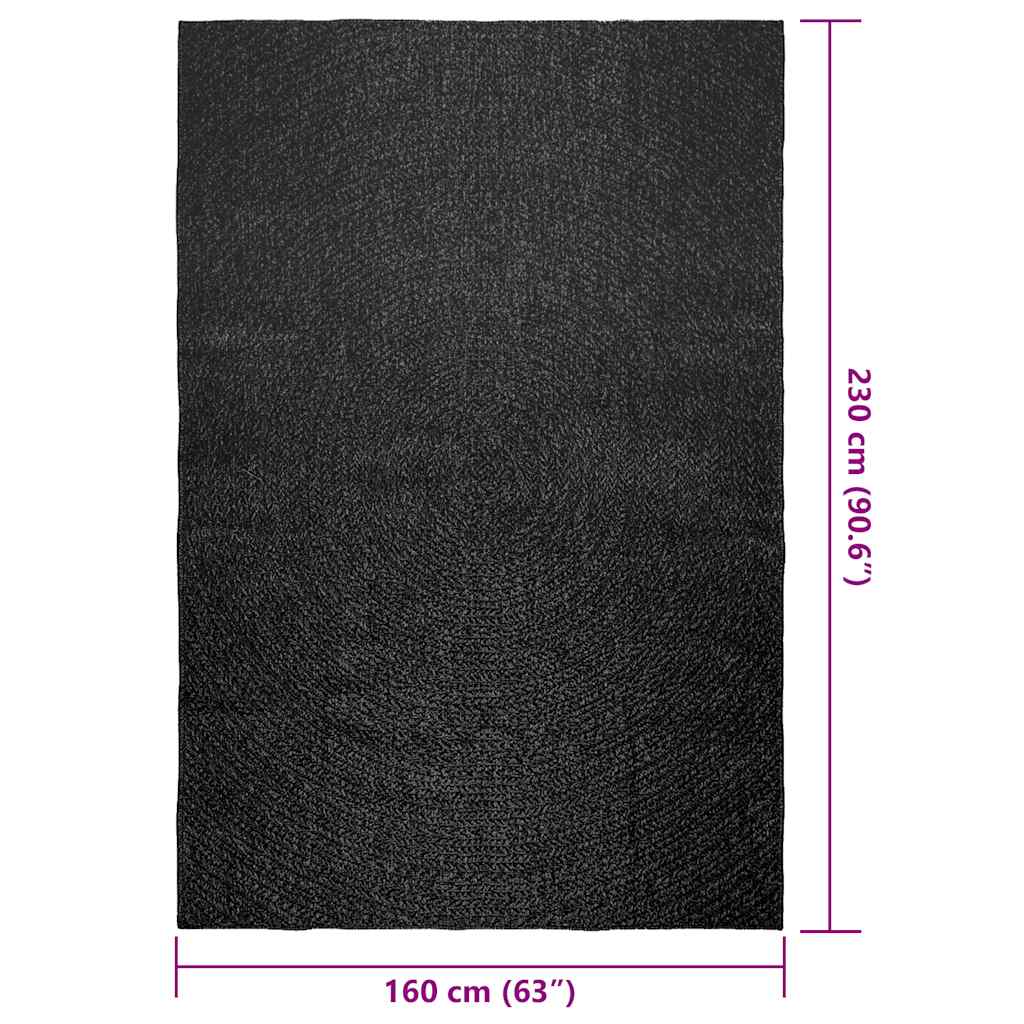 Vloerkleed ZIZUR binnen en buiten 160x230cm jute look antraciet is nu te koop bij PeponiXL, paradijselijk wonen!