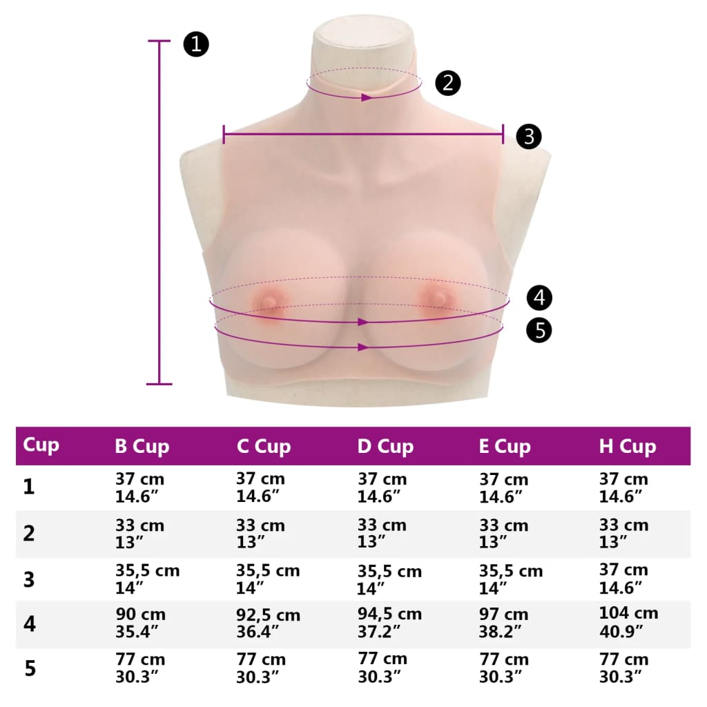 Borstprothese E-cup silicone Kaukasisch is nu te koop bij PeponiXL, paradijselijk wonen!