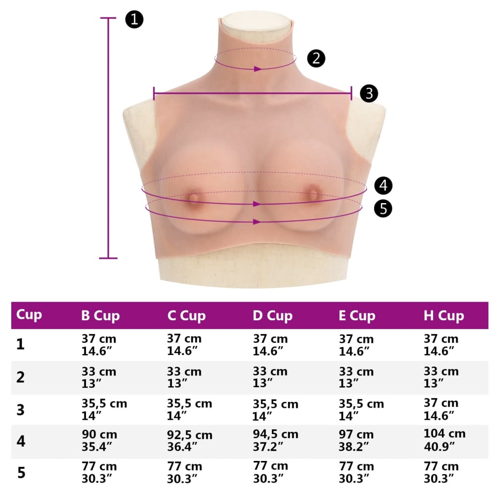 Borstprothese B-cup silicone naturel is nu te koop bij PeponiXL, paradijselijk wonen!