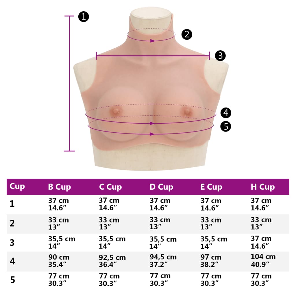 Borstprothese D-cup silicone naturel is nu te koop bij PeponiXL, paradijselijk wonen!