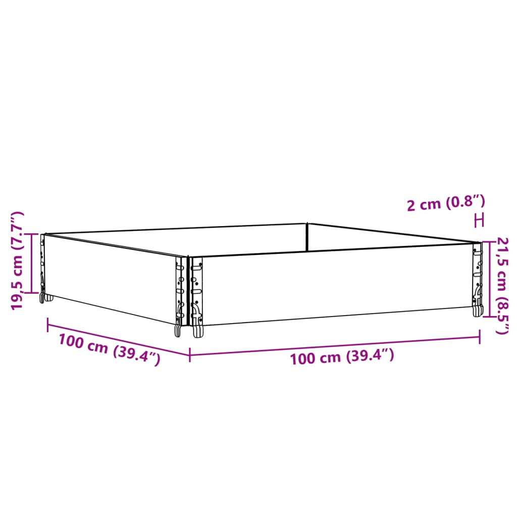 Palletopzetrand 100x100 cm massief grenenhout grijs is nu te koop bij PeponiXL, paradijselijk wonen!