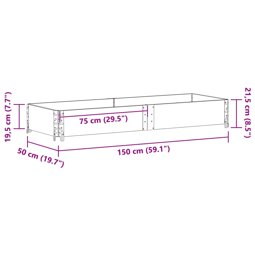 Palletopzetrand 150x50 cm massief grenenhout bruin is nu te koop bij PeponiXL, paradijselijk wonen!