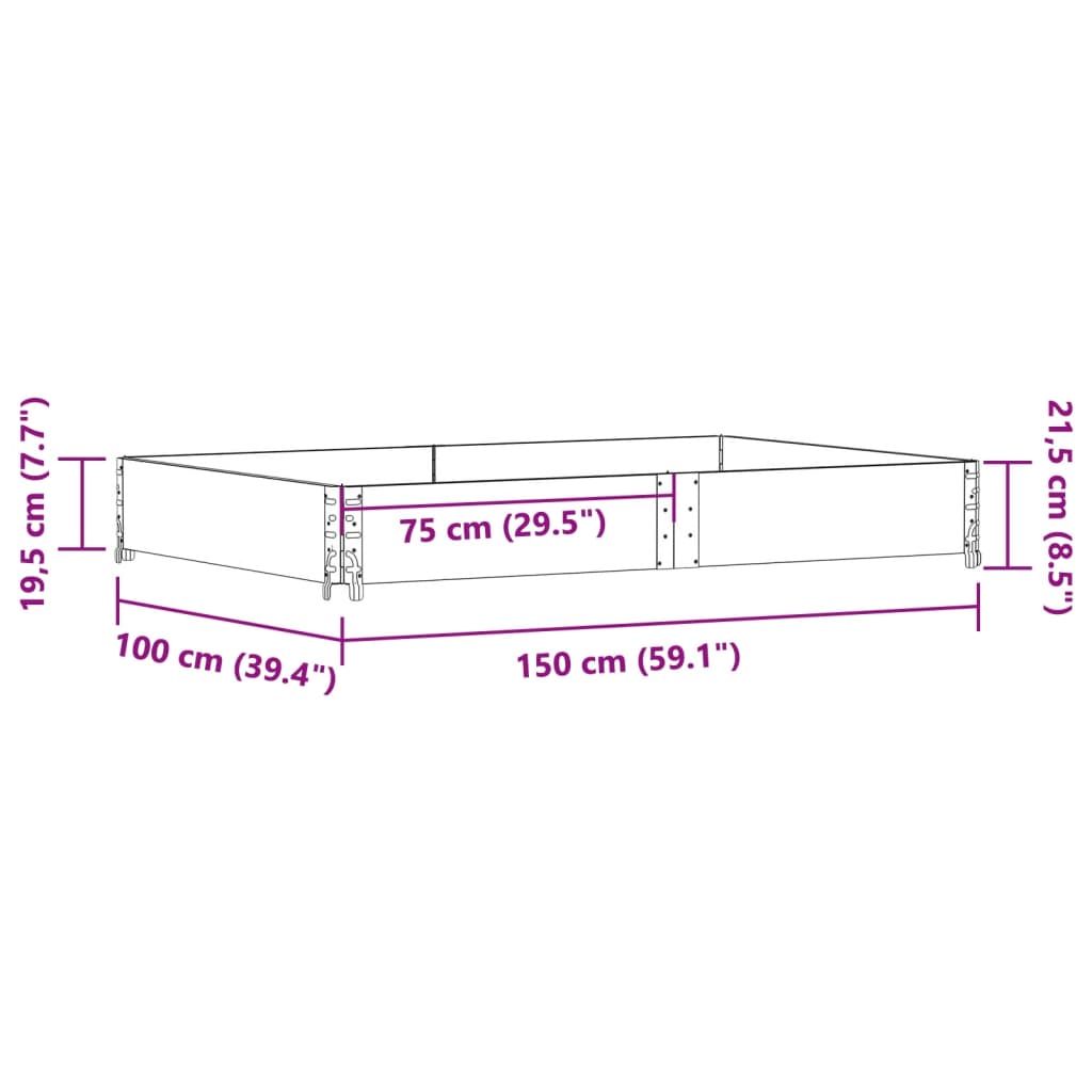 Palletopzetrand 150x100 cm massief grenenhout is nu te koop bij PeponiXL, paradijselijk wonen!