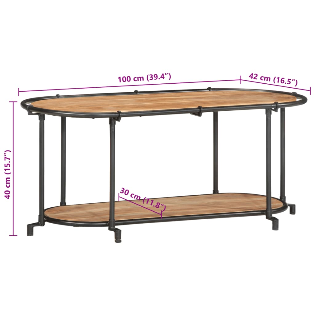 Tv-meubel 100x42x40 cm massief acaciahout is nu te koop bij PeponiXL, paradijselijk wonen!