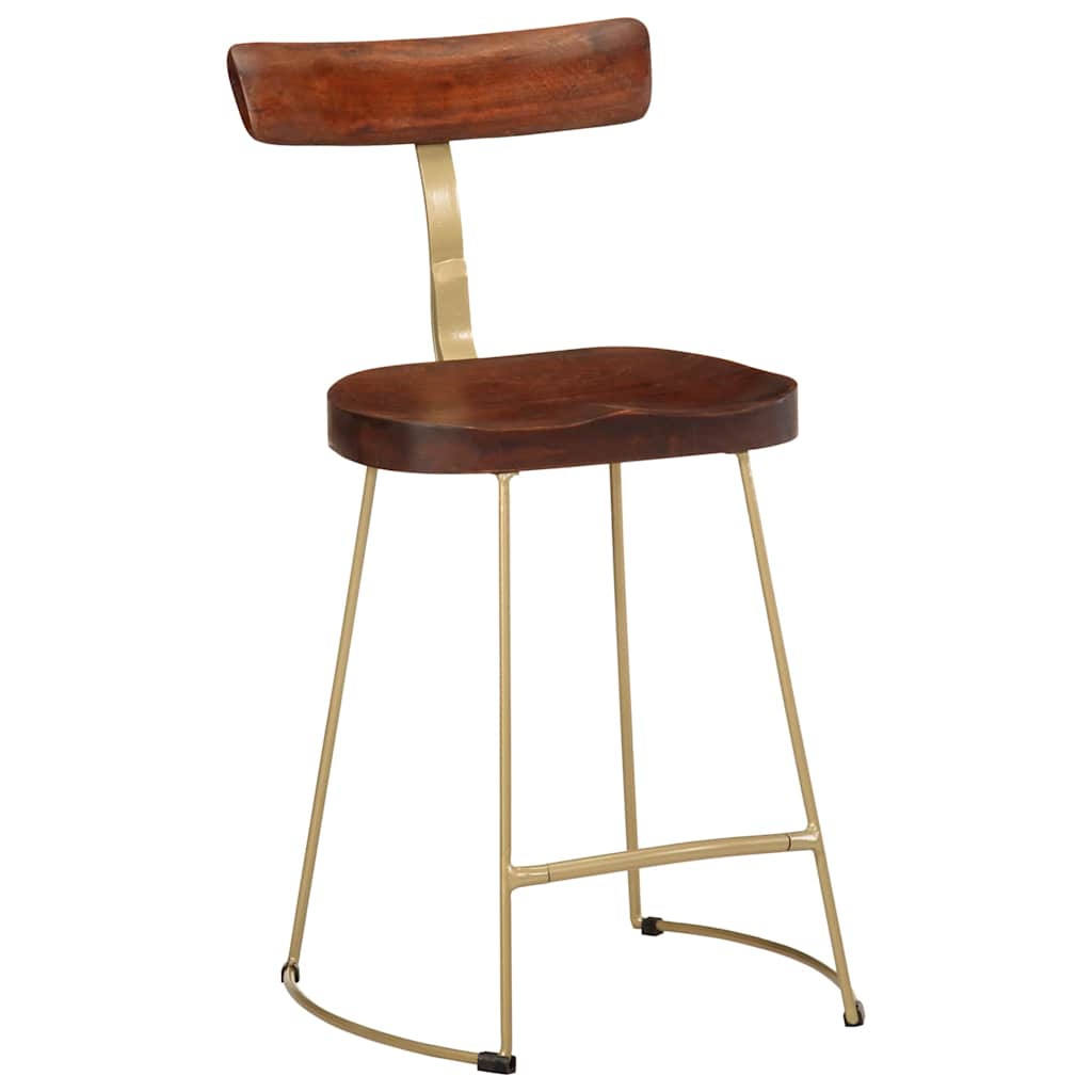 Barkrukken 2 st 49x43x79 cm massief mangohout is nu te koop bij PeponiXL, paradijselijk wonen!