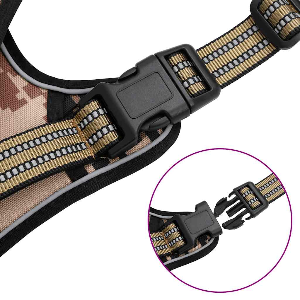 Hondentuigje met riem en halsband verstelbaar S camouflagebruin is nu te koop bij PeponiXL, paradijselijk wonen!