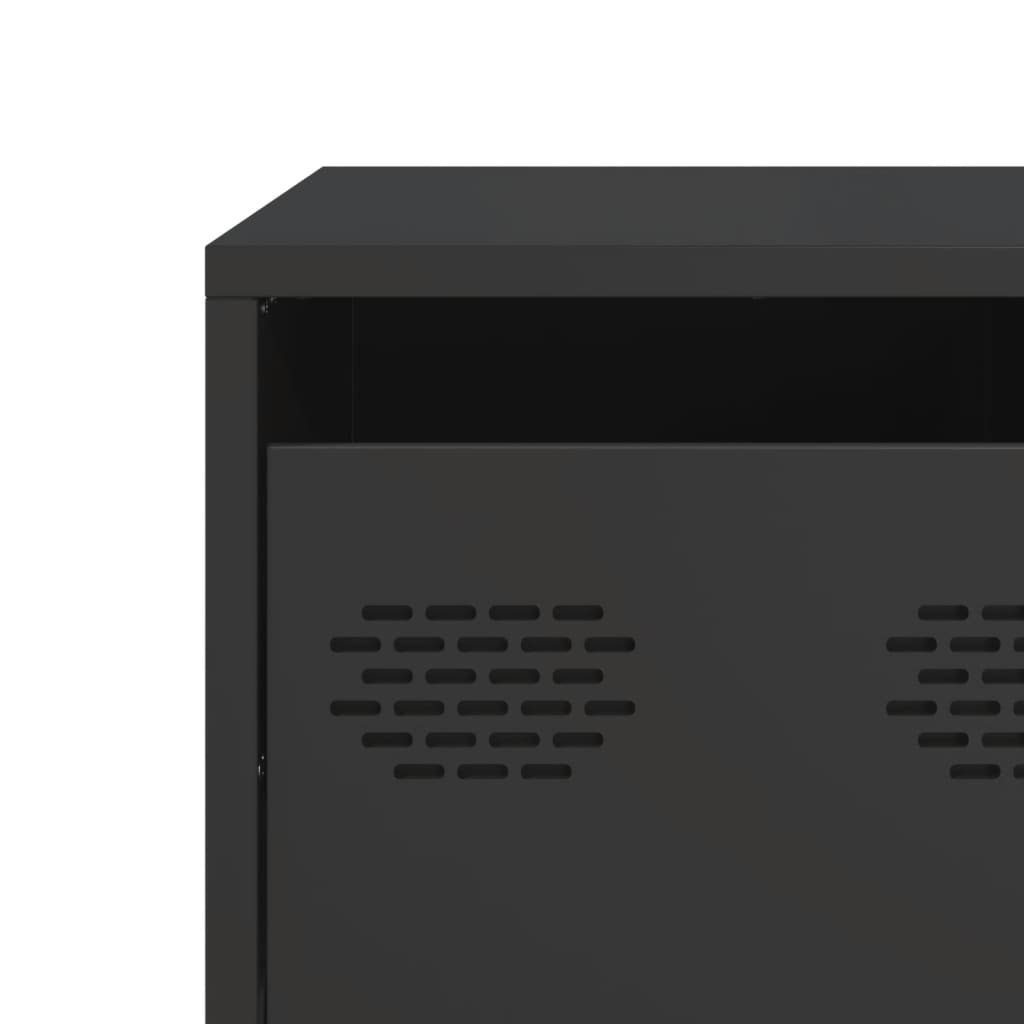 Tv-meubel 68x50x43,5 cm koudgewalst staal zwart is nu te koop bij PeponiXL, paradijselijk wonen!