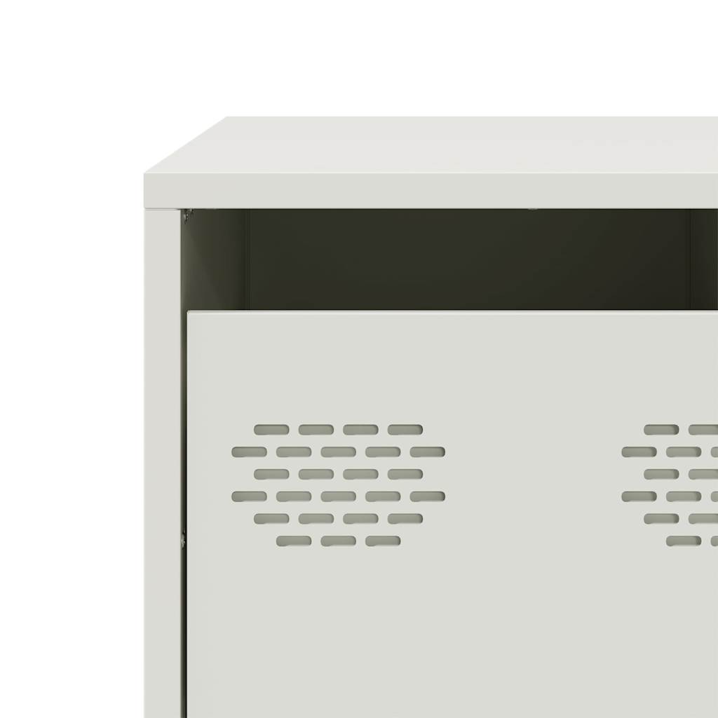 Tv-meubel 68x50x43,5 cm koudgewalst staal wit is nu te koop bij PeponiXL, paradijselijk wonen!