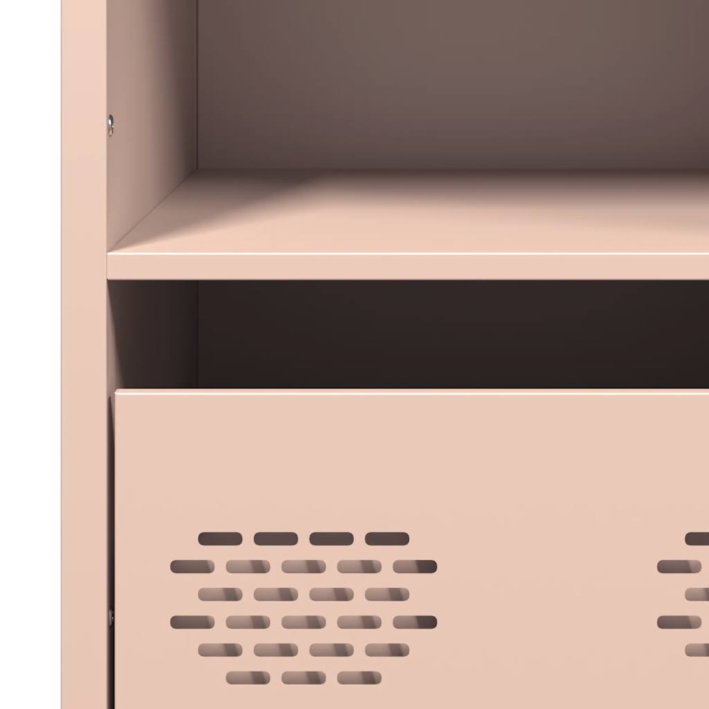 Hoge kast 68x39x103,5 cm staal roze is nu te koop bij PeponiXL, paradijselijk wonen!