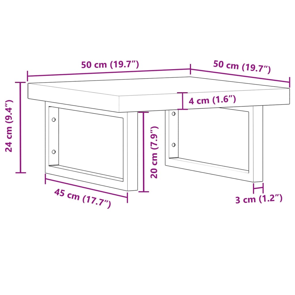Badkamer wandschap staal en massief acaciahout is nu te koop bij PeponiXL, paradijselijk wonen!