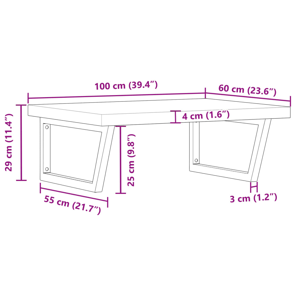 Badkamer wandschap staal en massief acaciahout is nu te koop bij PeponiXL, paradijselijk wonen!