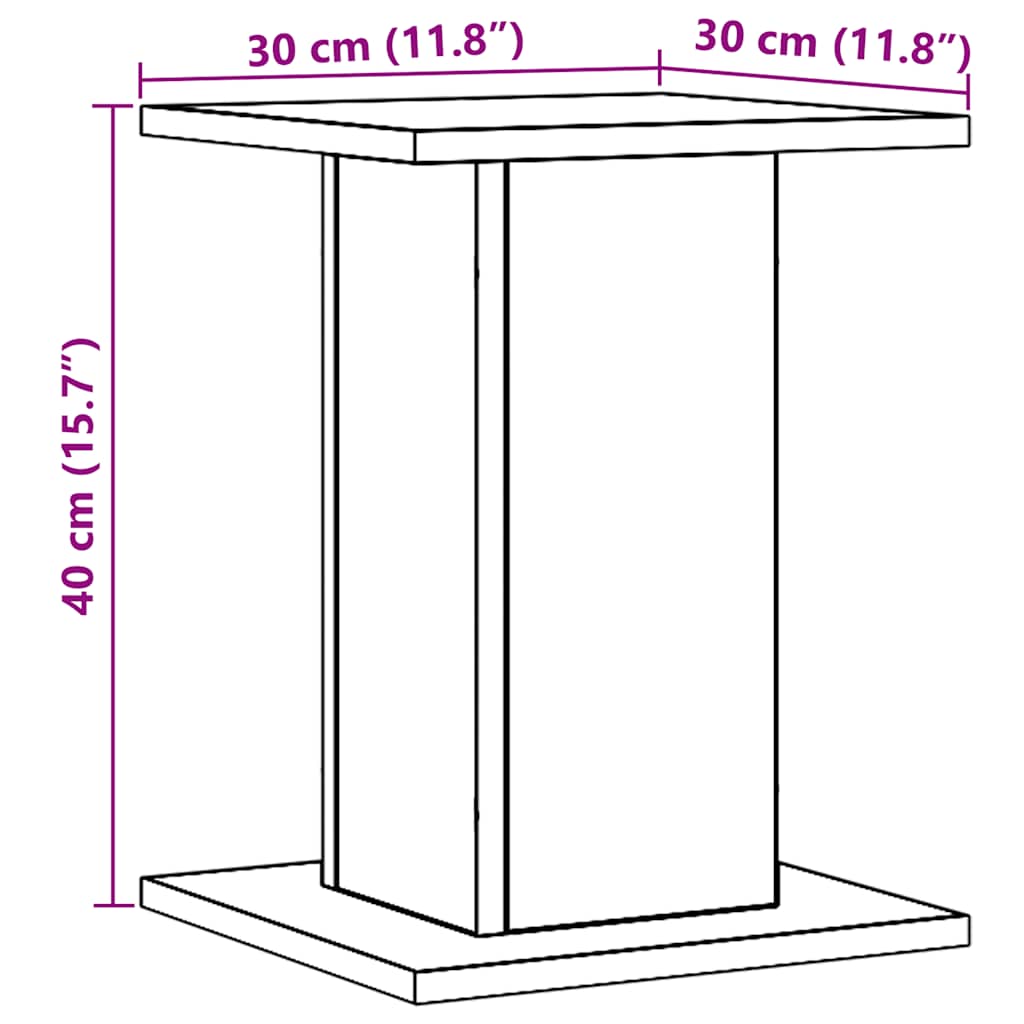 Speakerstandaards 2 st 30x30x40 cm hout artisanaal eikenkleurig is nu te koop bij PeponiXL, paradijselijk wonen!