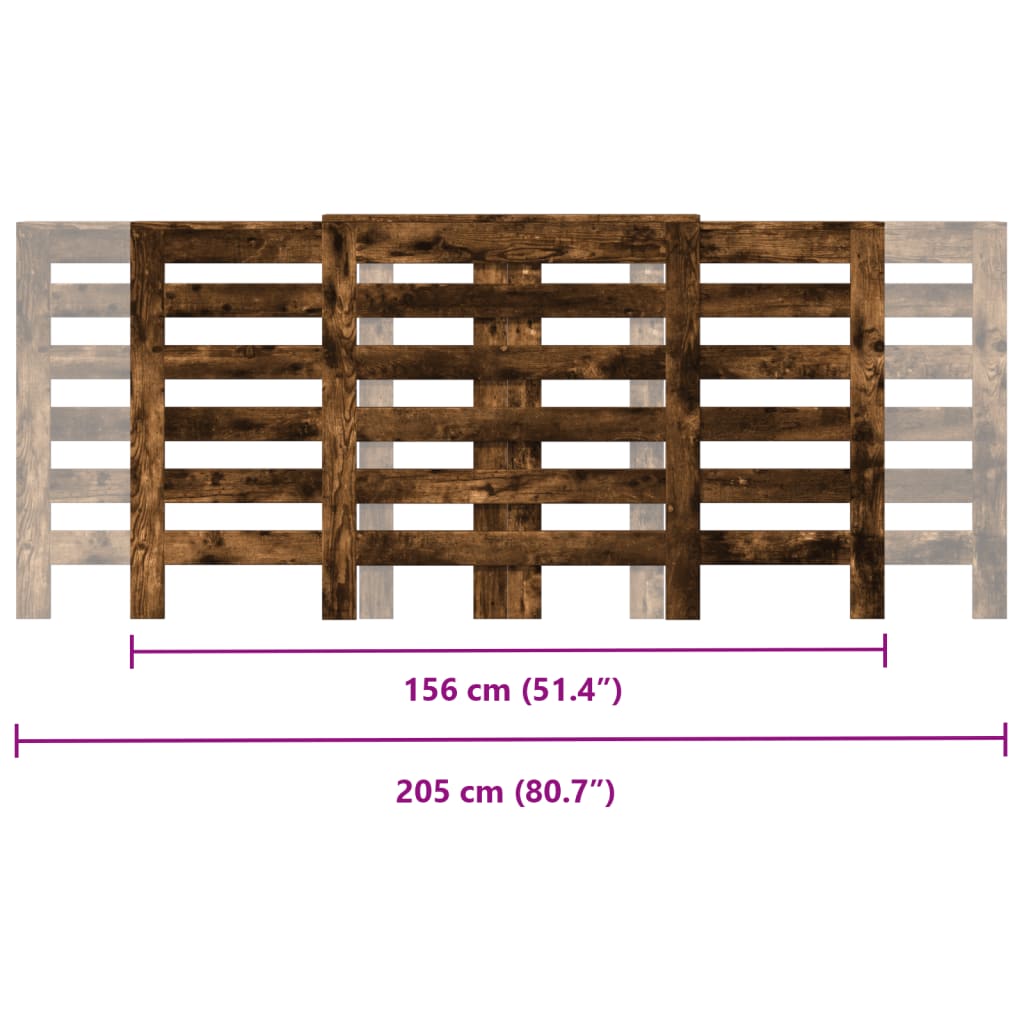 Radiatorombouw 205x21,5x83,5 cm bewerkt hout gerookt eikenkleur is nu te koop bij PeponiXL, paradijselijk wonen!