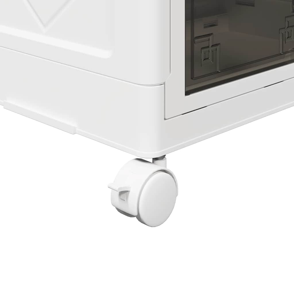 Opbergbox stapelbaar met wielen 2-laags 75 L 64x40x76 cm is nu te koop bij PeponiXL, paradijselijk wonen!