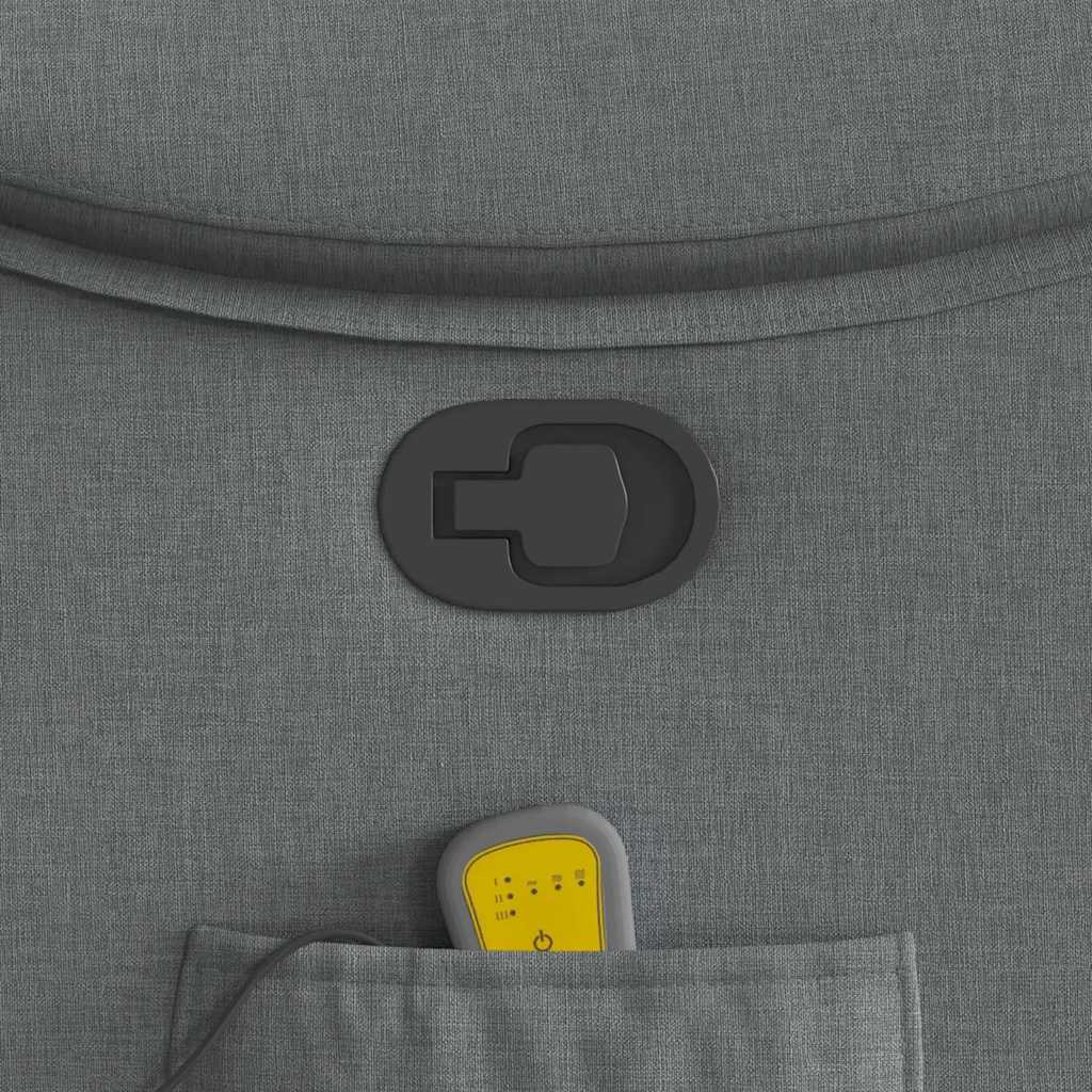 Massagestoel in donkergrijze stof is nu te koop bij PeponiXL, paradijselijk wonen!