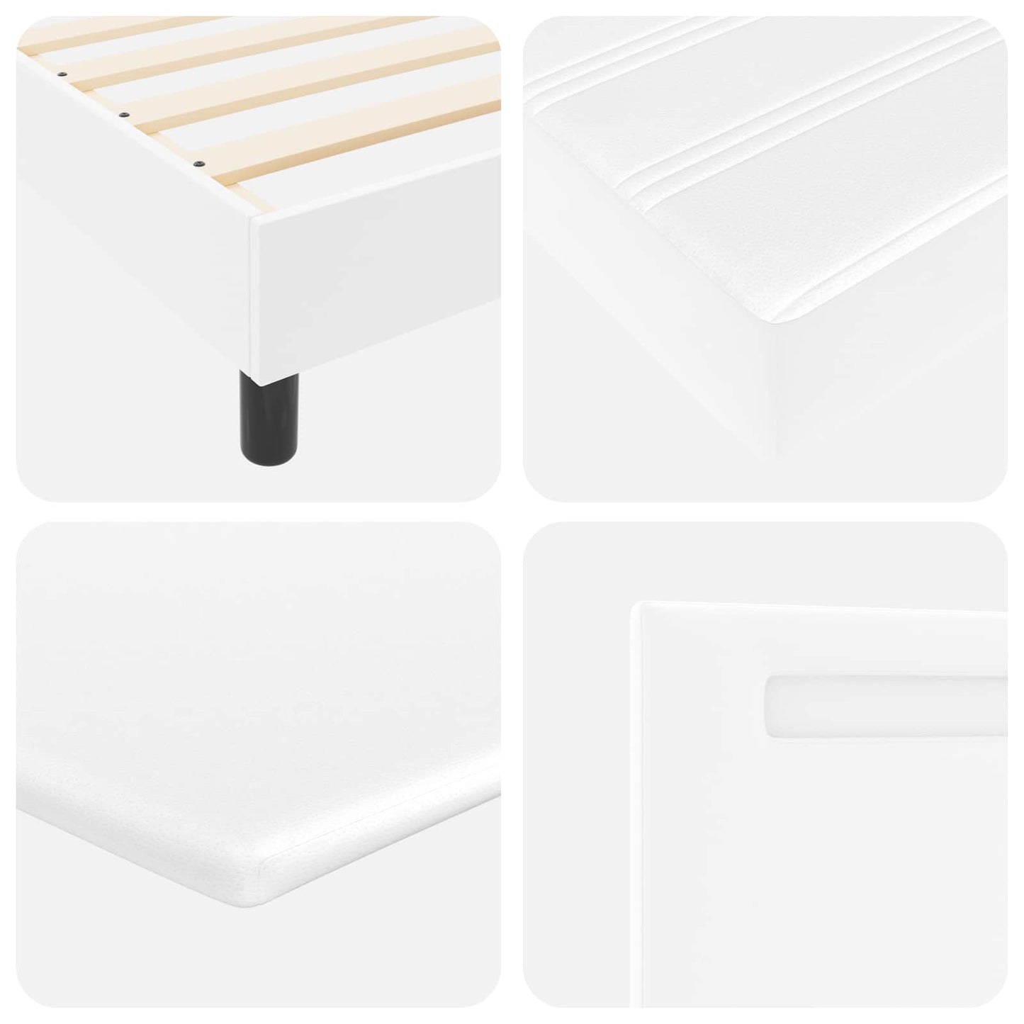 Boxspringbed met matras met LED Wit 200 x 200 cm Kunstleer is nu te koop bij PeponiXL, paradijselijk wonen!