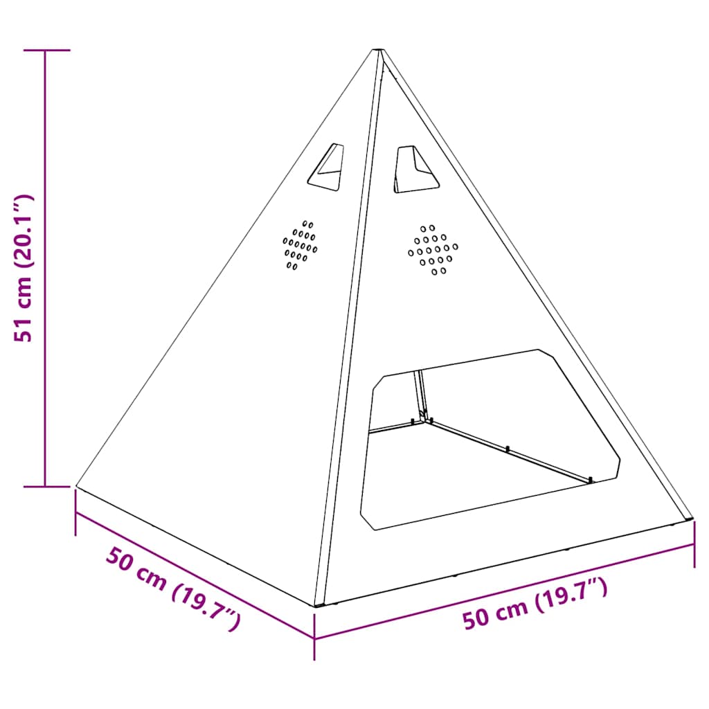 Vuurkorf Zwart 50 x 50 x 51 cm Staal is nu te koop bij PeponiXL, paradijselijk wonen!