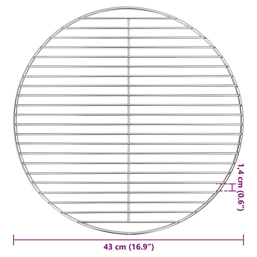 Barbecuerooster Zilver 43 x 43 cm Roestvrij staal is nu te koop bij PeponiXL, paradijselijk wonen!