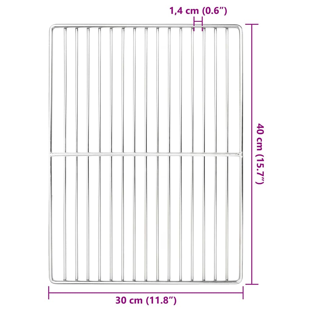 Grillrooster Zilver 40 x 30 cm Roestvrij staal is nu te koop bij PeponiXL, paradijselijk wonen!
