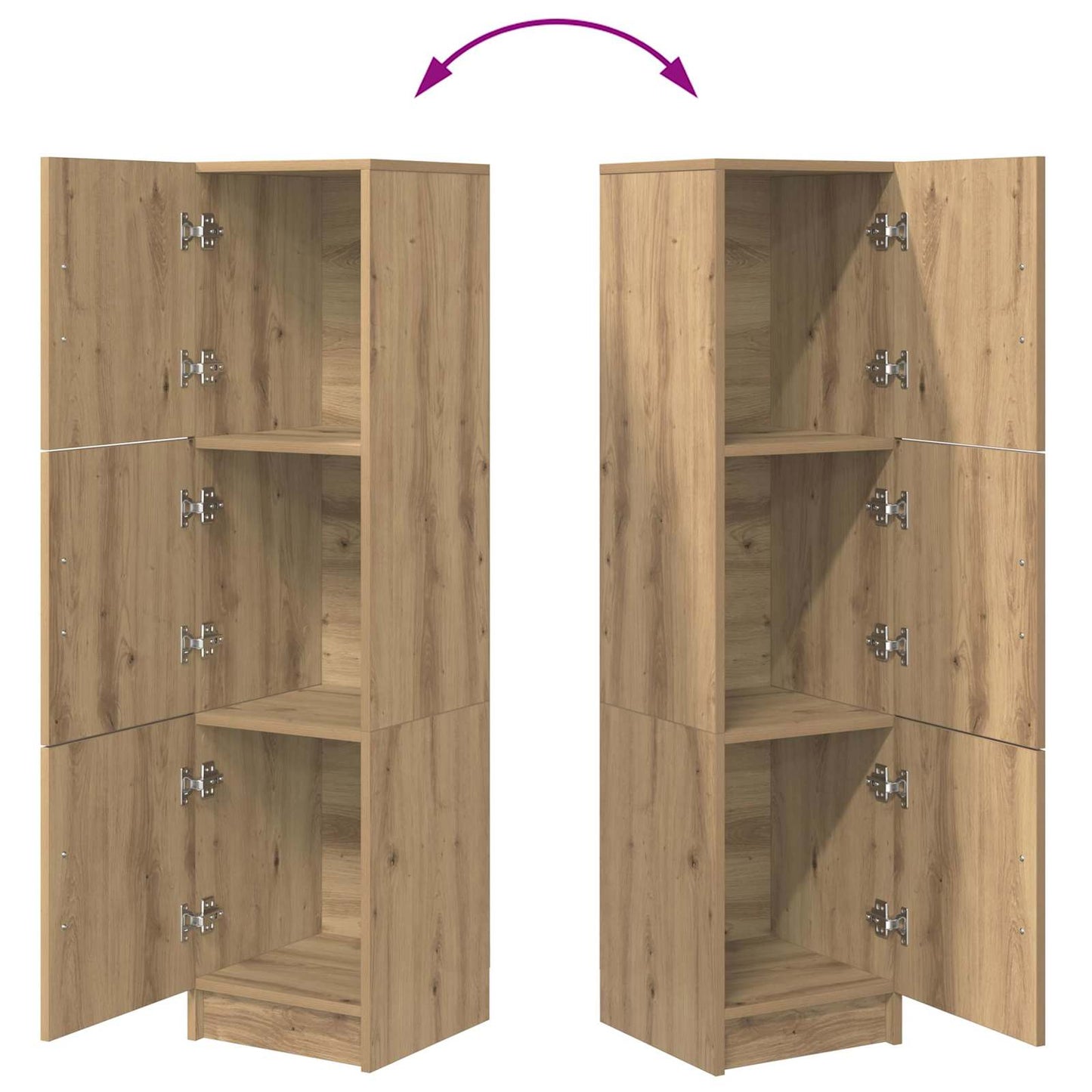 Hoge kast Artisan Eiken 31.5 x 32 x 122.5 cm is nu te koop bij PeponiXL, paradijselijk wonen!