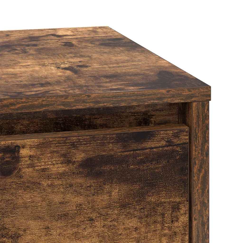 Nachtkastje 2 pcs Gerookt eiken 39 x 34,5 x 50 cm Bewerkt hout is nu te koop bij PeponiXL, paradijselijk wonen!