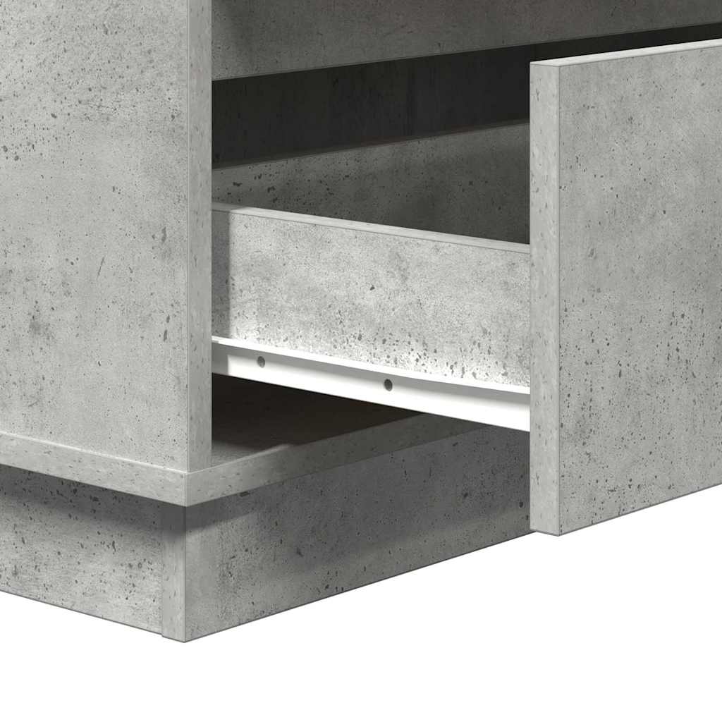 Nachtkastje met lade Beton Grijs 71 x 34,5 x 75 cm Bewerkt hout is nu te koop bij PeponiXL, paradijselijk wonen!