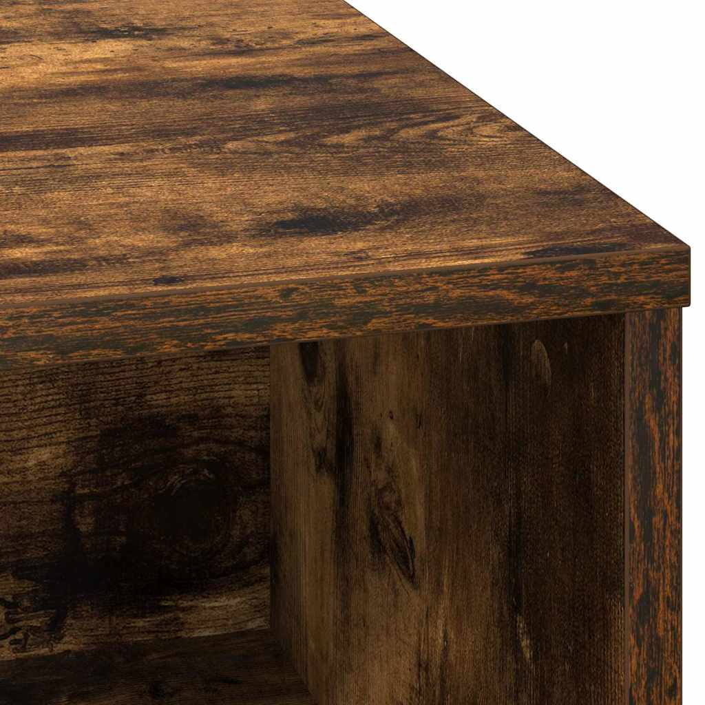 LED Sideboard Gerookt eiken 71 x 34,5 x 75 cm Bewerkt hout is nu te koop bij PeponiXL, paradijselijk wonen!