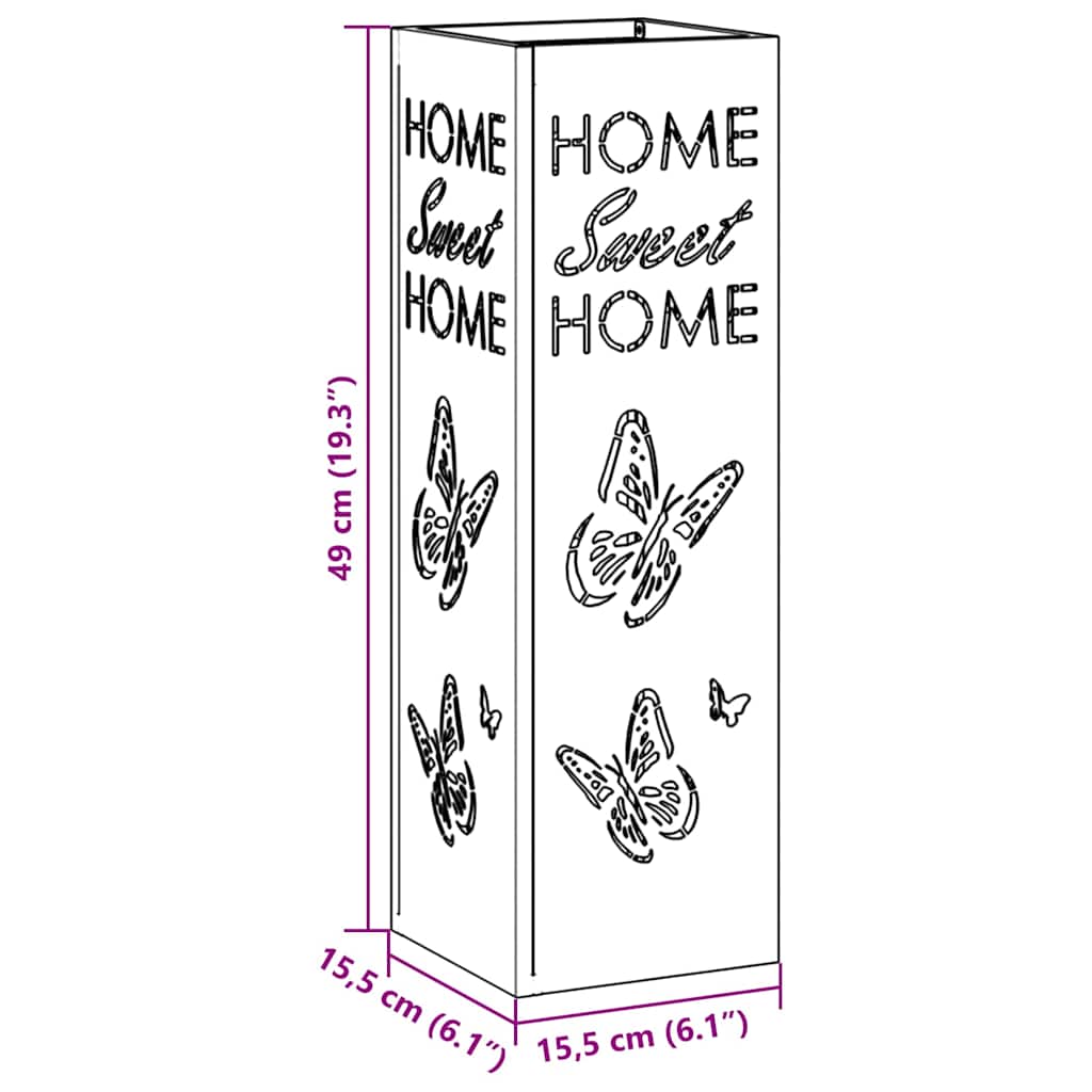 Paraplu Standaard met opslag Wit 15,5 x 15,5 x 49 cm Metaal is nu te koop bij PeponiXL, paradijselijk wonen!