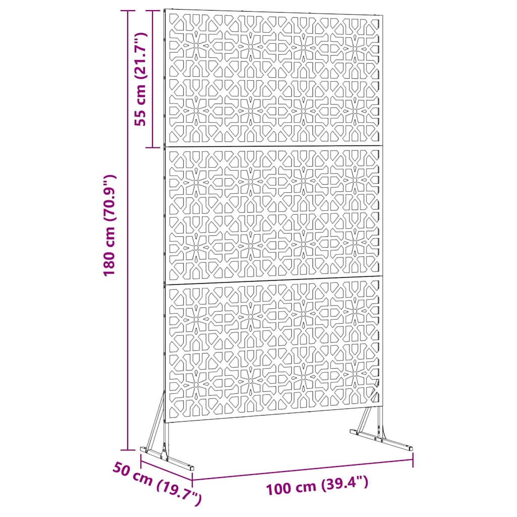Privacyscherm Wit 100 x 50 x 180 cm Staal is nu te koop bij PeponiXL, paradijselijk wonen!