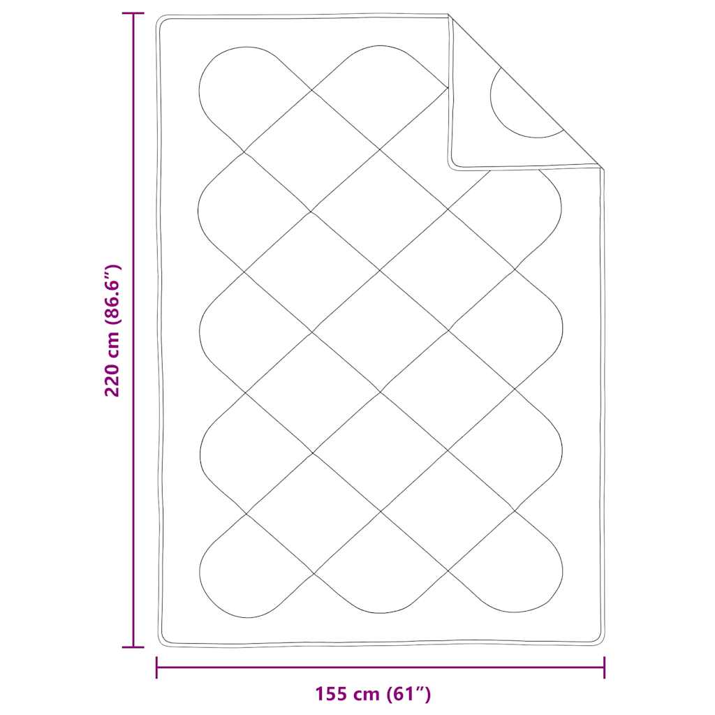Dekbed Wit 220 x 155 x 4 cm Polyester is nu te koop bij PeponiXL, paradijselijk wonen!