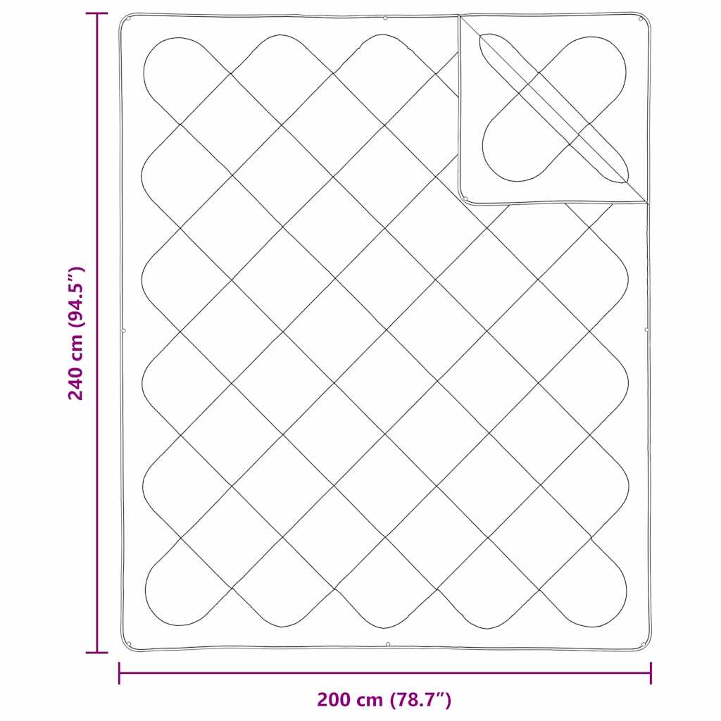 2-in-1 Dekbed Wit 240 x 200 x 8 cm Polyester is nu te koop bij PeponiXL, paradijselijk wonen!