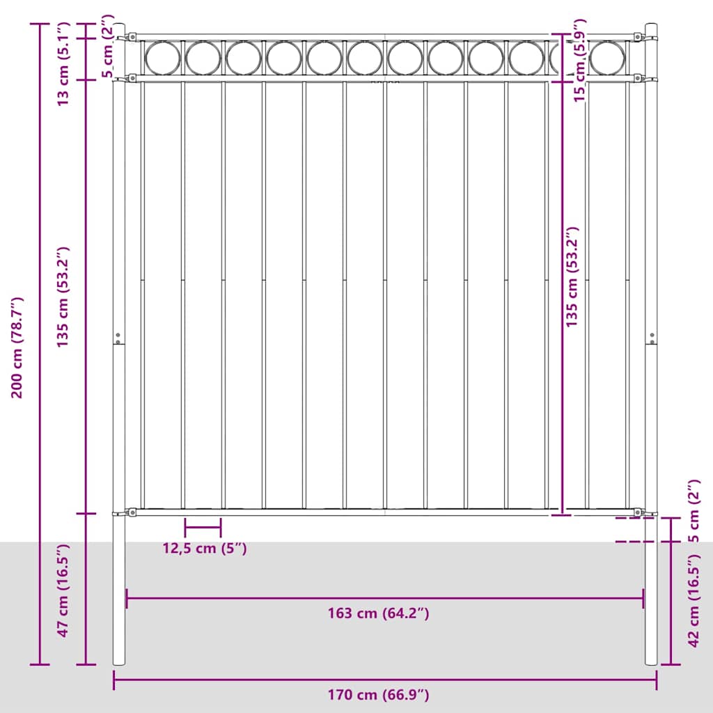 Hecelement ASSEN Wit 170 x 200 cm Staal is nu te koop bij PeponiXL, paradijselijk wonen!
