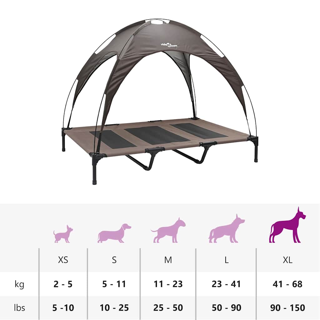 Hondenbed Bruin 122 x 93 x 106,5 cm Staal is nu te koop bij PeponiXL, paradijselijk wonen!