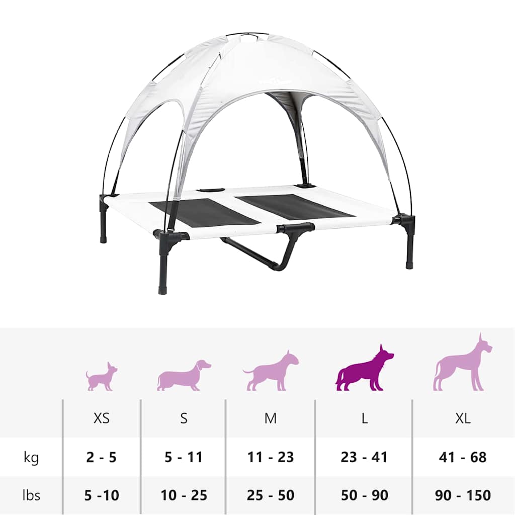 Hondenbed Zilvergrijs 92 x 77 x 82,5 cm Staal is nu te koop bij PeponiXL, paradijselijk wonen!