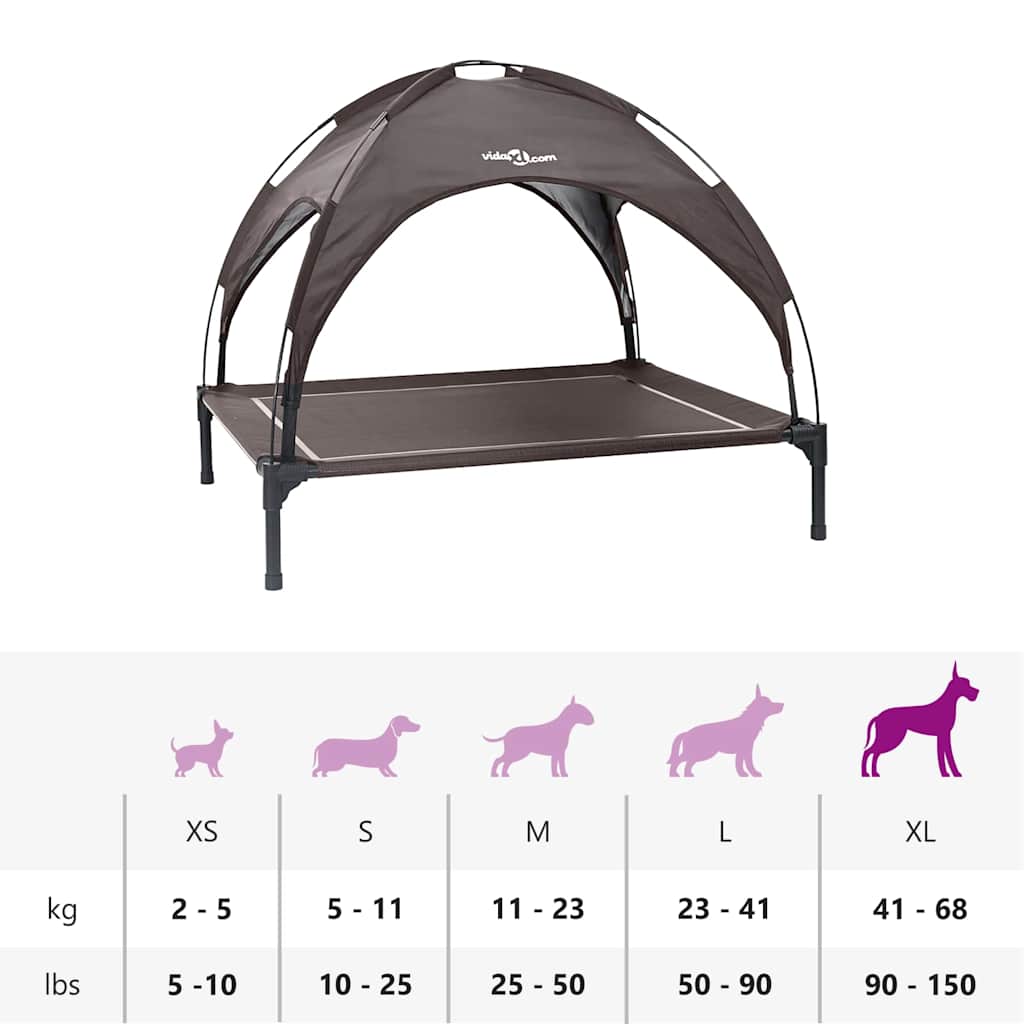 Hondenbed Bruin 104 x 86 x 84,5 cm Staal is nu te koop bij PeponiXL, paradijselijk wonen!