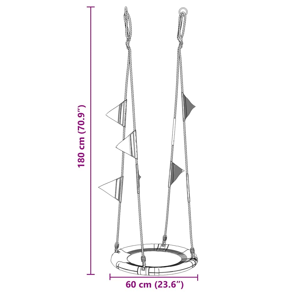 Nestswing Blauw 60 x 60 x 180 cm Polyester is nu te koop bij PeponiXL, paradijselijk wonen!