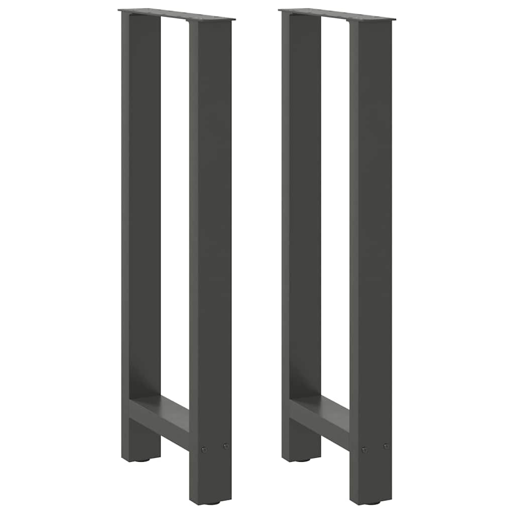 VidaXL Pieds de table basse noir 2 pcs 40x(90-91) cm acier 4013324