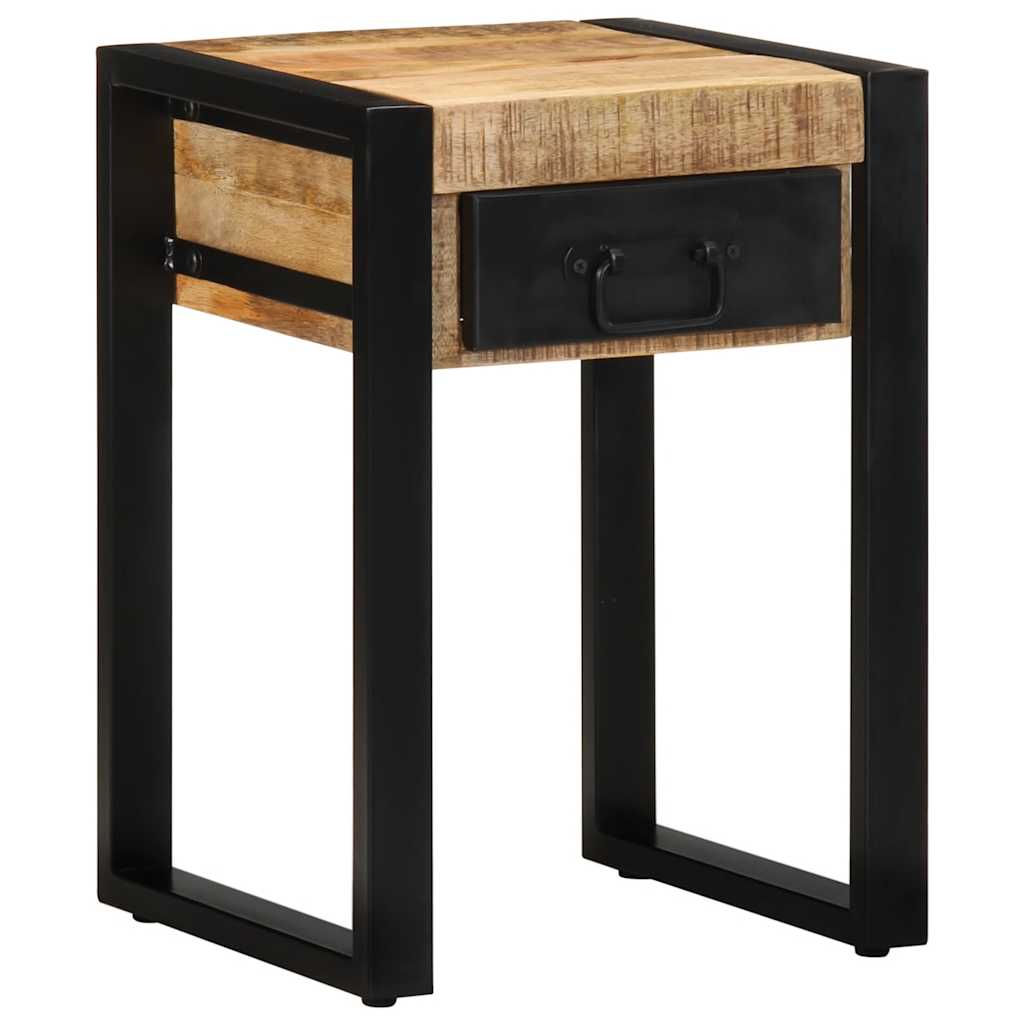 Bijzettafel 35x35x50 cm massief ruw mangohout is nu te koop bij PeponiXL, paradijselijk wonen!