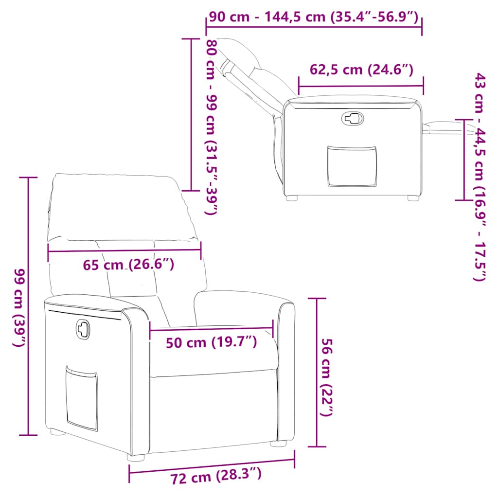 Fauteuil verstelbaar stof bruin is nu te koop bij PeponiXL, paradijselijk wonen!