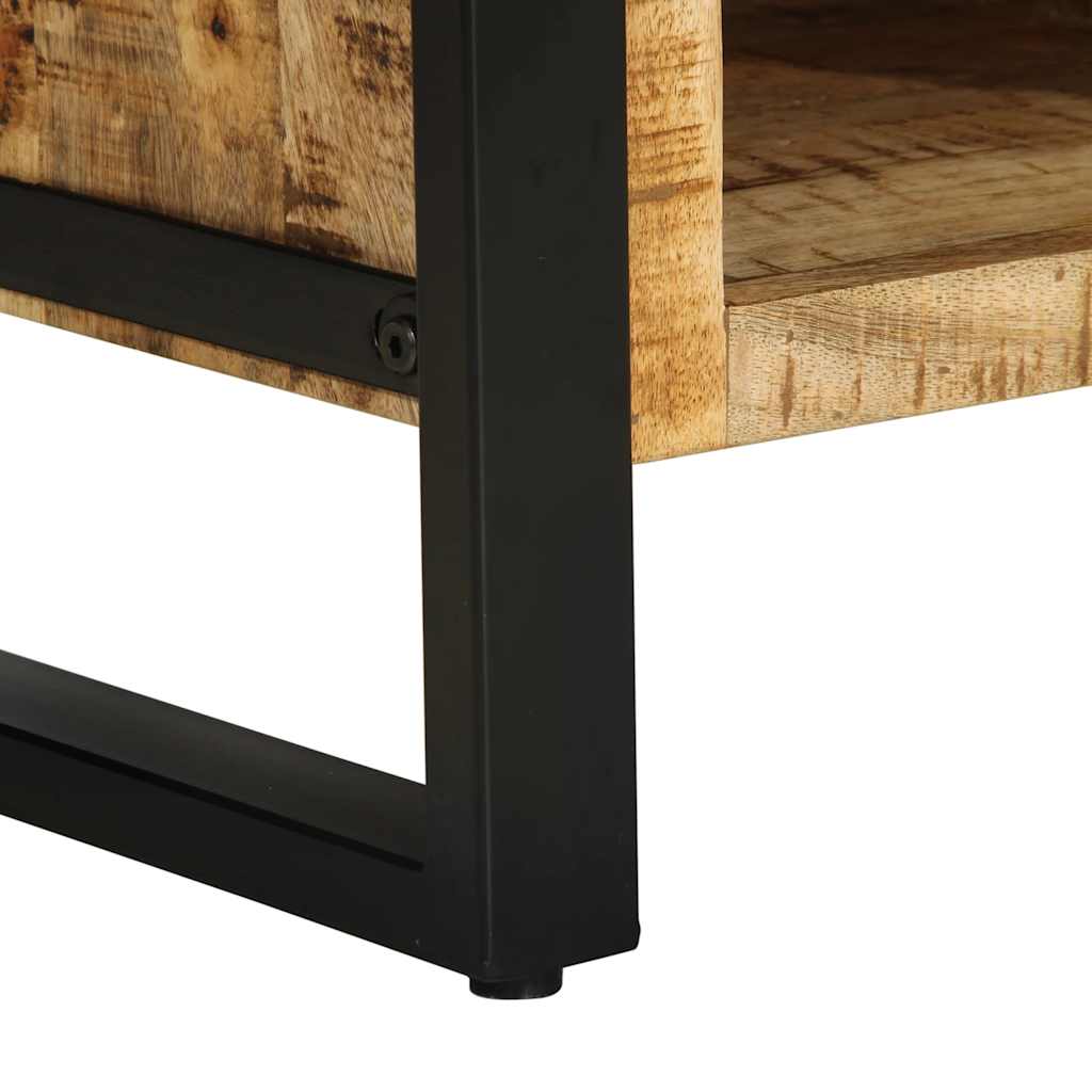Salontafel 90x50x36 cm massief ruw mangohout is nu te koop bij PeponiXL, paradijselijk wonen!