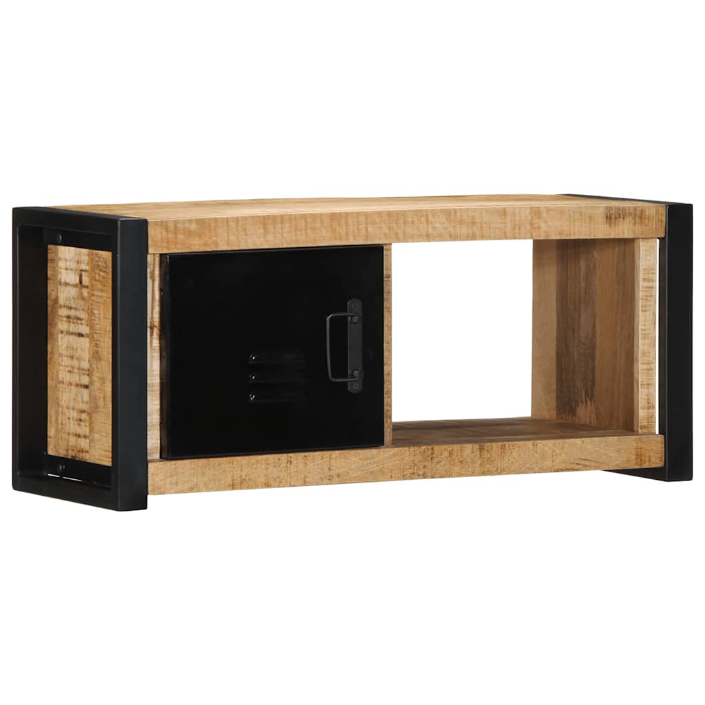 Tv-meubel 80x30x35 cm massief ruw mangohout is nu te koop bij PeponiXL, paradijselijk wonen!