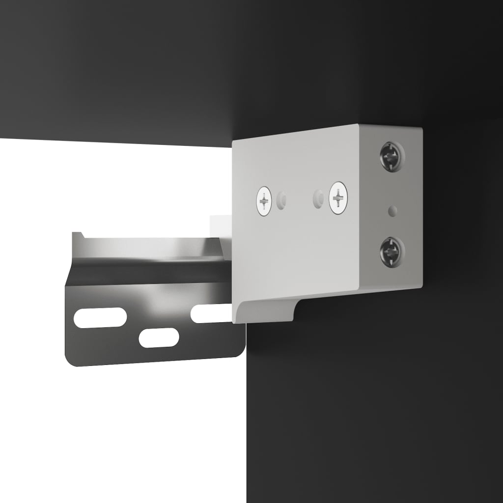 Nachtkastje met LED's wandgemonteerd zwart is nu te koop bij PeponiXL, paradijselijk wonen!