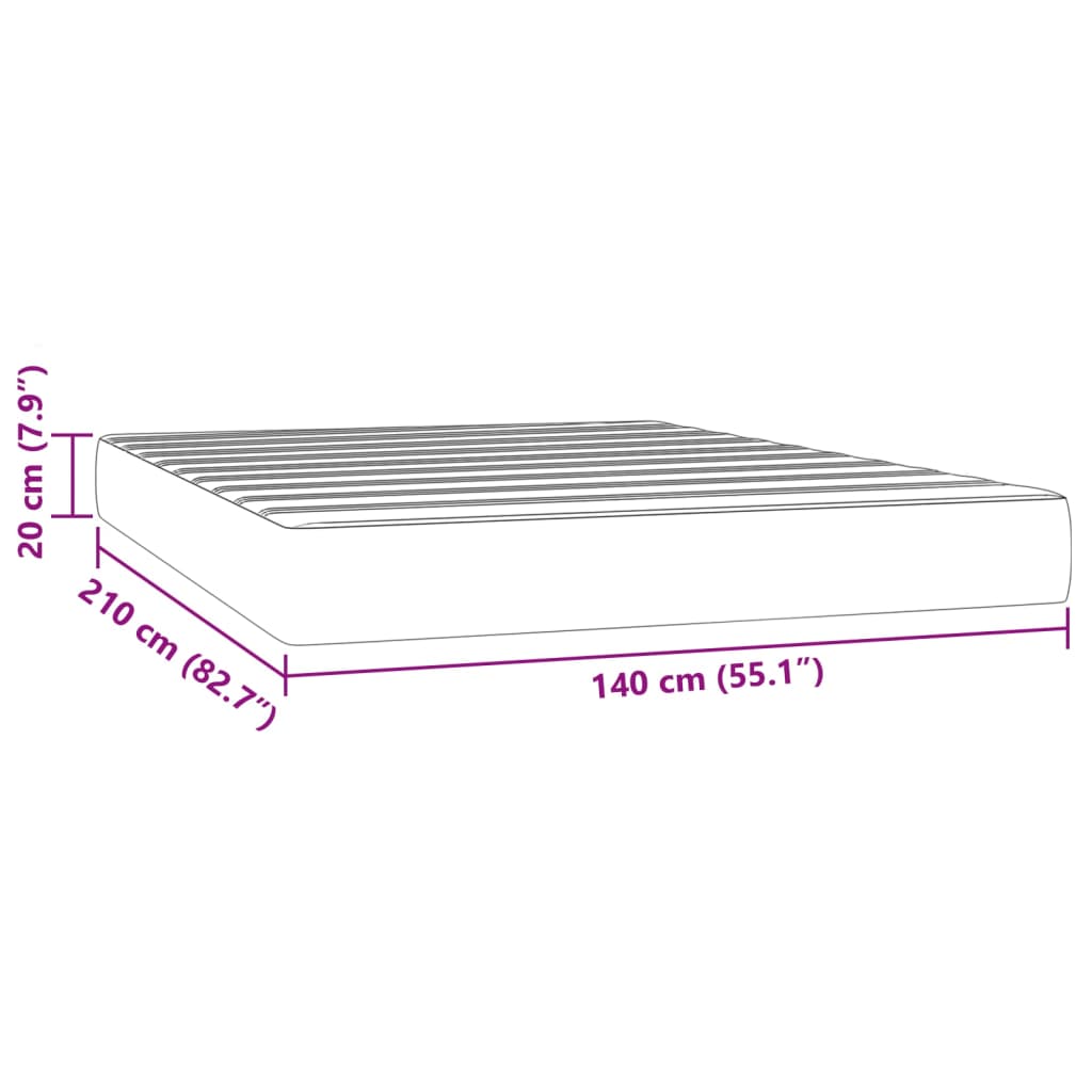Pocketveringmatras medium 140x210x20 cm fluweel zwart is nu te koop bij PeponiXL, paradijselijk wonen!