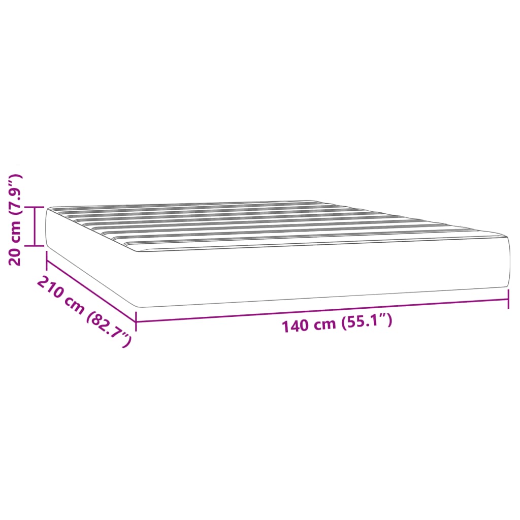 Pocketveringmatras medium 140x210x20 cm fluweel donkerblauw is nu te koop bij PeponiXL, paradijselijk wonen!