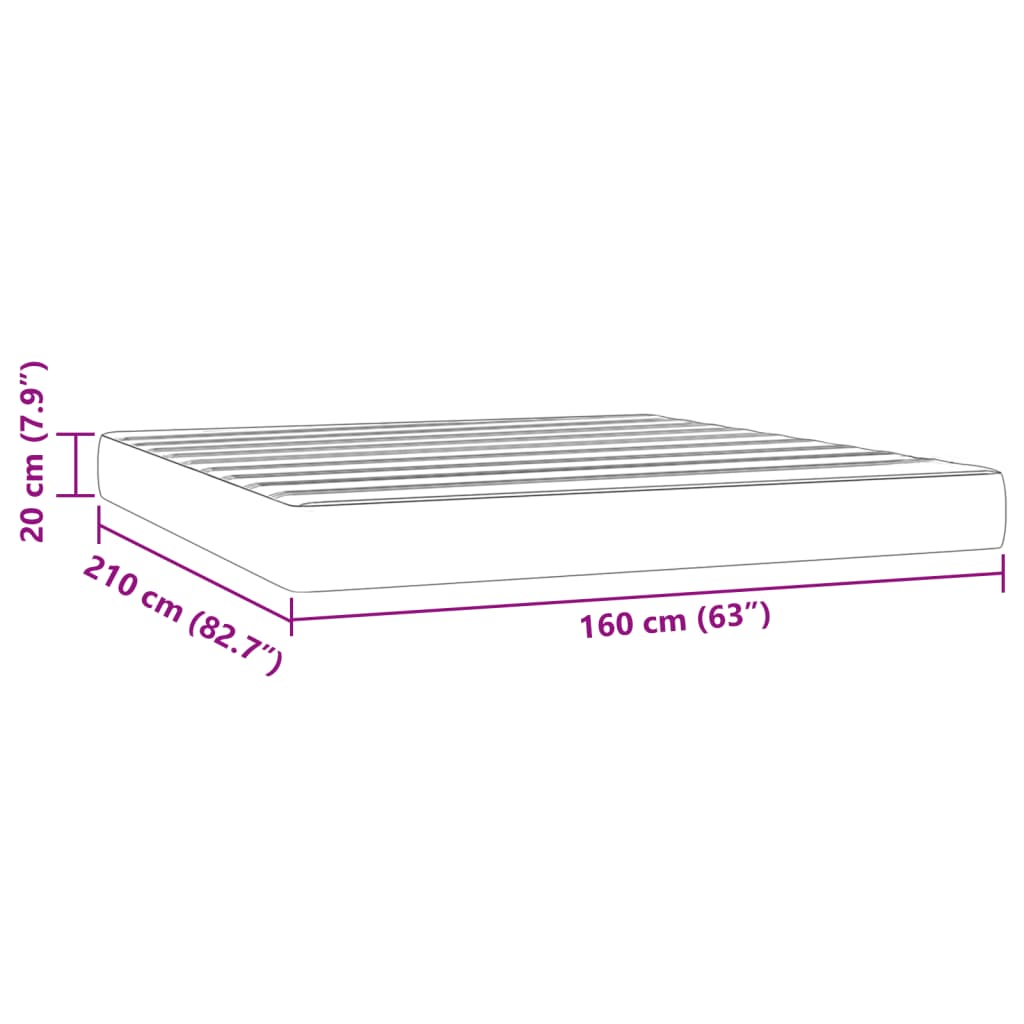 Pocketveringmatras medium 160x210x20 cm fluweel donkergroen is nu te koop bij PeponiXL, paradijselijk wonen!