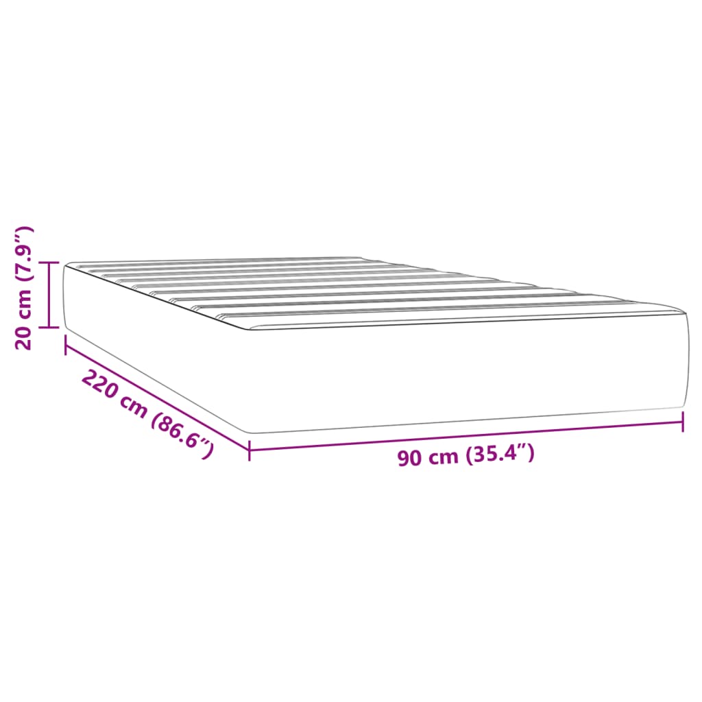 Pocketveringmatras medium 90x220x20 cm fluweel donkergroen is nu te koop bij PeponiXL, paradijselijk wonen!