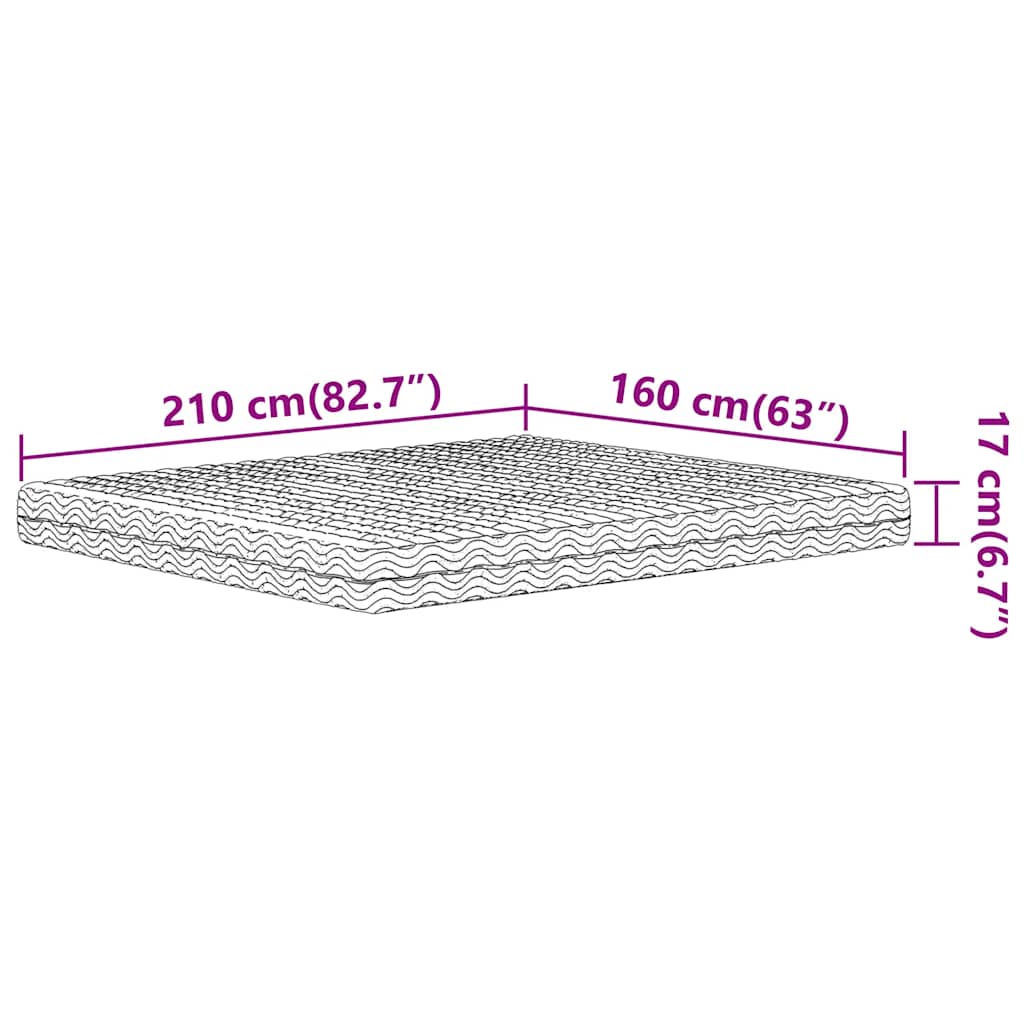 Schuimmatras hardheid H2 H3 160x210 cm wit is nu te koop bij PeponiXL, paradijselijk wonen!