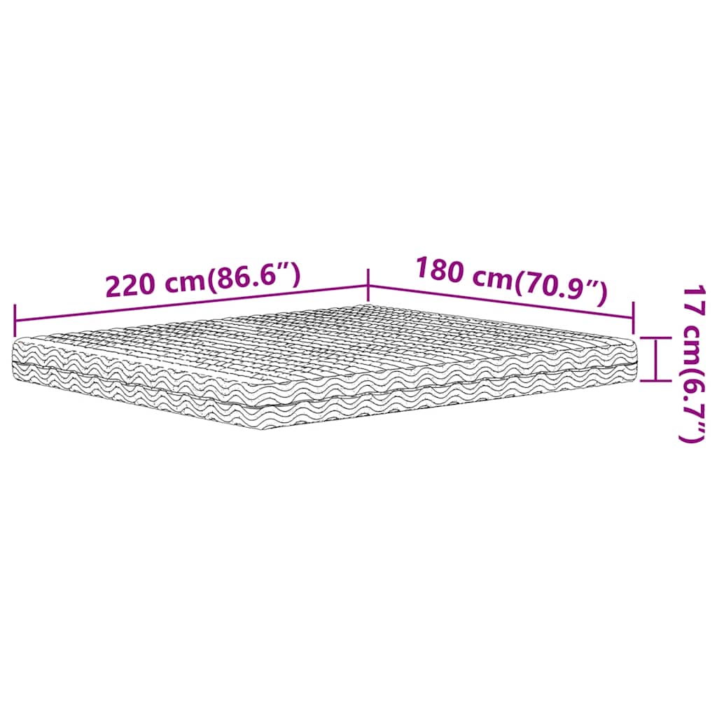 Schuimmatras hardheid H2 H3 180x220 cm wit is nu te koop bij PeponiXL, paradijselijk wonen!
