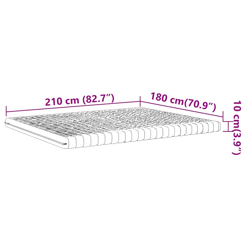 Schuimmatras 7 zones hardheid 20 ILD 180x210 cm wit is nu te koop bij PeponiXL, paradijselijk wonen!